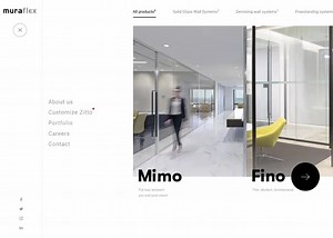 Horizontal menu navigation - Muraflex - Awwwards