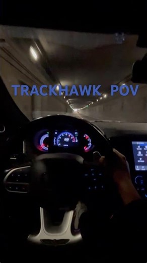 Trackhawk driving hard in tunnel POV