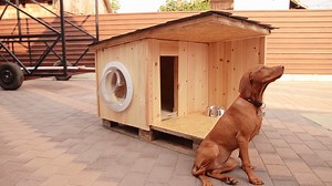 Kutyaház újrahasznosított anyagokból