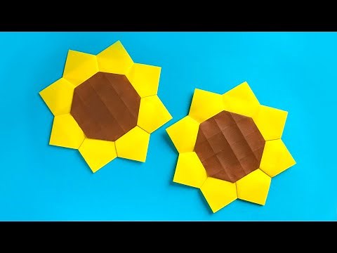 【折り紙】簡単ひまわりの作り方