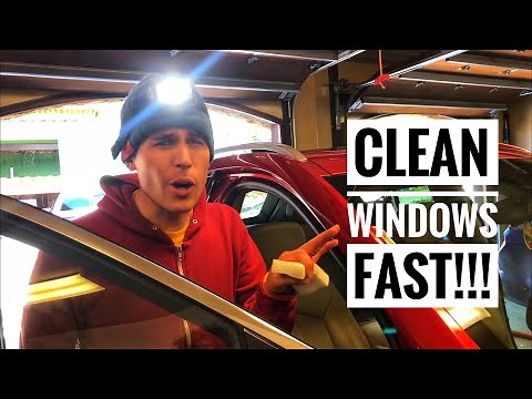 WINDOW CLEANING HACK - perfect windshield cleaning in less than 2 minutes!