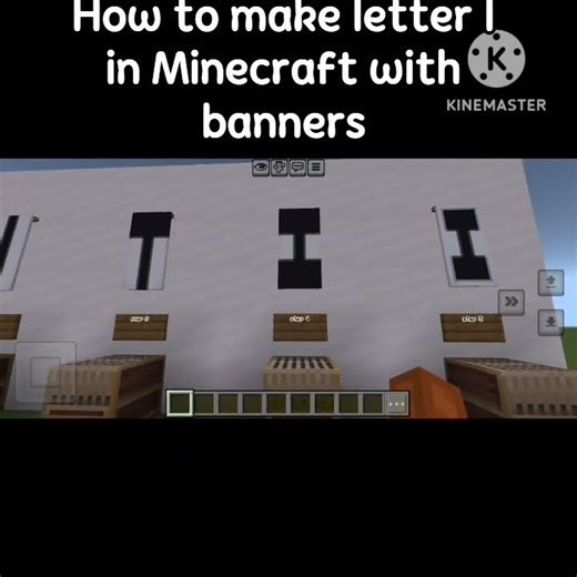 how to make letter I in Minecraft with banners #minecraft #minecraftbanner