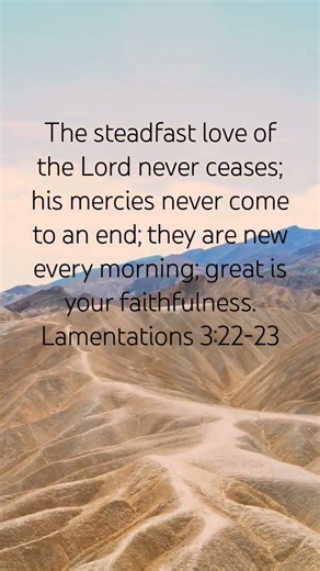 💕The steadfast love of the Lord never ceases!