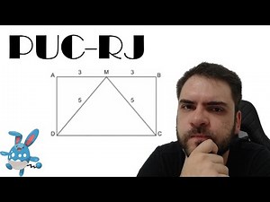 PUC-RJ/2016 Considere o retângulo ABCD. Seja M o ponto médio do lado AB. Sabemos que AM = MB = 3 e