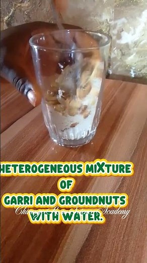 Heterogeneous mixture #chemistry #mixture.