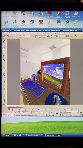 🫳⌨️🖥️ #3danimation #render #windowsxp #nostalgic #early2000s | Animations