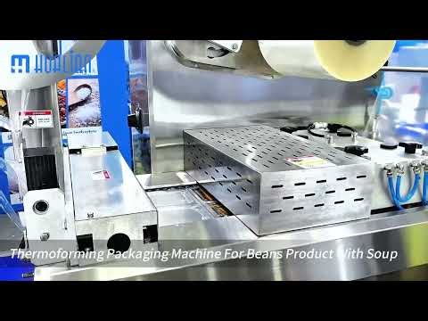 Thermoforming Packaging Machine For Beans Product With Soup HVR