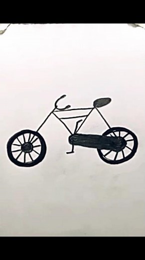 Easy Bicycle Drawing 🚲 | Simple Art Tutorial #shorts