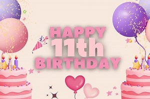 Happy 11th Birthday Animated Background Video Stock Footage Video (100% Royalty-free) 3717069373 | Shutterstock