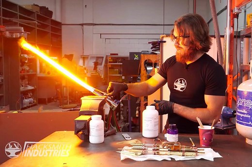 YouTuber creates real-life ‘Star Wars’ lightsaber that slices steel