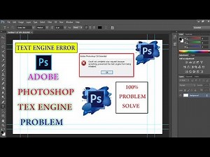 Adobe Photoshop CS6 Something Prevented Text Engine !! Photoshop Text Problem !! PS Text Problem