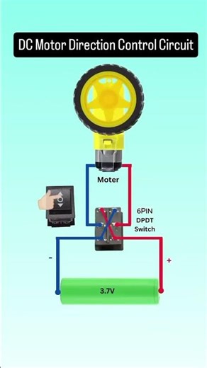 DC Motor Direction Control Circuit #shortvideo #automobile #electrical #electronic #experiment