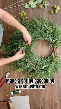 DIY Cascading Greenery Wreath