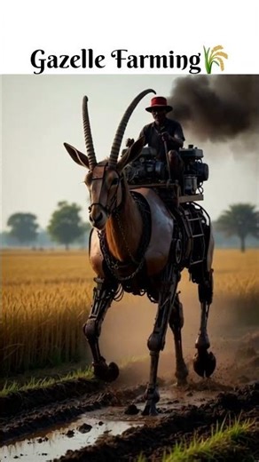 Gazelle Farming Robot🌾 #ai #asmrrelaxation #asmr #shorts #gazelle #trending #viral #farming #mha