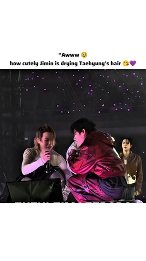 Jimin cutely drying Taehyung’s hair 😘💜||Maheroo Maheroo#vmin#bts#ot7#trending