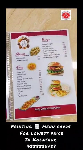 Printing Menu Cards in Lowest Price