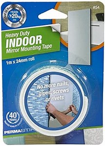 PermaStik Mirror Mounting Tape, Double Sided Adhesive, 0.94 inches x 3.3 feet