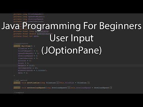 Java Programming For Beginners - User Input (JOptionPane)