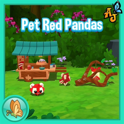 1.2K views · 17 reactions | Fluffy little PET RED PANDAS are ready to be adopted! These endangered animals are found in zoos all over the world, and work as animal ambassadors to raise awareness about their species and habitat conservation!  #animaljam #game #gaming #gameplay #games #animaljamplaywild #AJPW #pet #pets #animal #animals #fyp | Animal Jam | Facebook