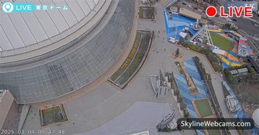 【LIVE】 Live Cam Tokyo Dome | SkylineWebcams
