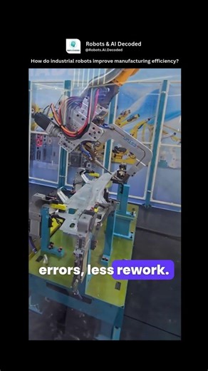 How do industrial robots improve manufacturing efficiency?