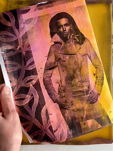 Image Transfer Techniques on Gel Plates with Acrylic Paint