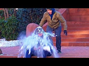 Throwing Snowballs at People Prank Part 2