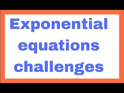 Exponential equations challenges#maths#education