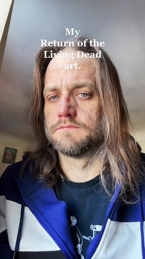 #artcollection #horrortok #harrisonstreetartstudio #LinkBudsNeverOff #fyp #oilpastel #creepy #returnofthelivingdead #zombie #80s #nostalgia #horrorart