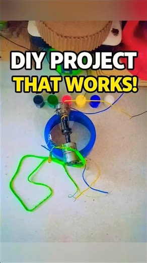 Simple DIY Electric Motor Project That Really Works ⚡ #experiment #schoolproject