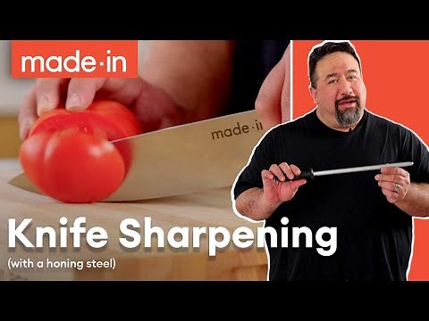 How To Sharpen a Knife With A Honing Steel | Made In Cookware