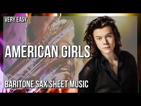 SUPER EASY Baritone Sax Sheet Music: How to play American Girls by Harry Styles