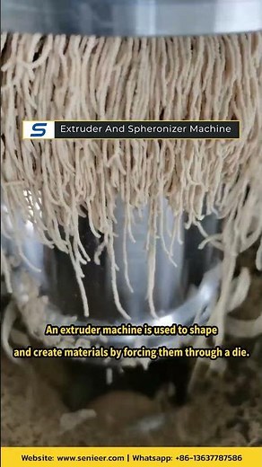 Extruder And Spheronizer Machine Working Method