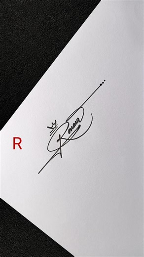 R letter official signature writing style | Stylish signature