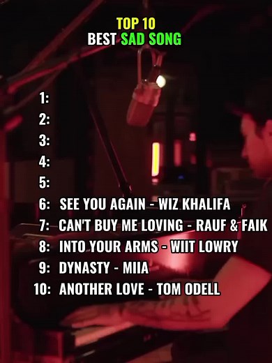 Top 10 Best Sad Songs for Heartfelt Moments