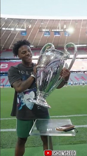 iShowSpeed Lifts The Champions League Trophy!
