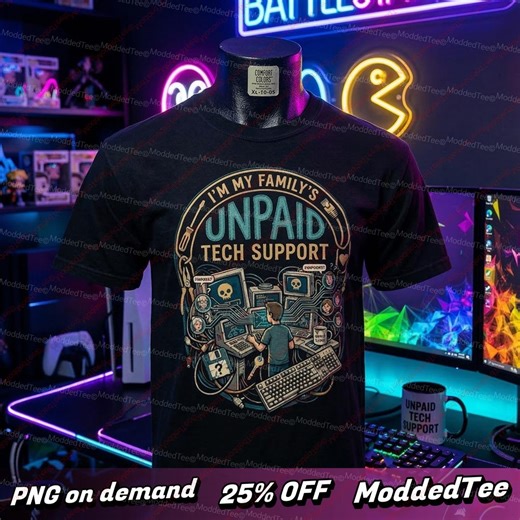 Computer Nerd I’m My Family’s Unpaid Tech Support T-shirt, Funny Geek IT Humor Graphic Tee, Comfort Colors Style Shirt Gift for Programmers - Etsy