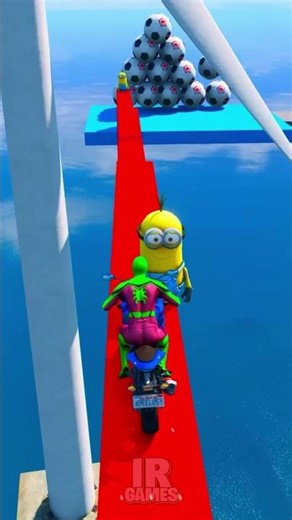 SPIDER-MAN GREEN vs MINIONS #shorts #spiderman