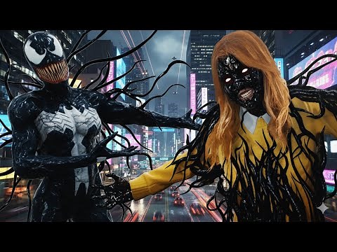 MJ's Black Symbiote Scream Transformation & Ultimate She-Venom in Marvel's Spider-Man 2