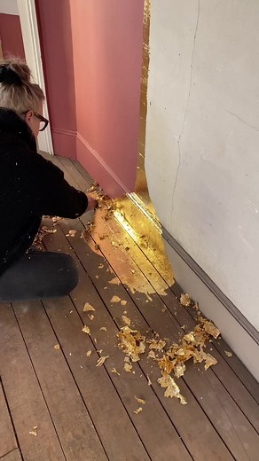 Gold leaf is FINALLY finished. I swear i mean it this time.. never again! The electrics are finished tomorrow the chandelier really will be fung, and the poles for the canopy. Also picked up some creepy vintage toys from auction… trying to decide the best place to put them to freak out the kids! #marionette #creepytoys #vintagetoys #auctions #goldleaf #bedroomdesign #bedroommakeover #funeralhome #oldmansion #oldhouselove #gothicdecor #maximalist #voodoodoll #oldhome