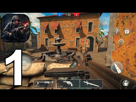 WW2 Frontline 1942: War Game - Gameplay Walkthrough Part 1 Multiplayer Shooter FPS (iOS, Android)