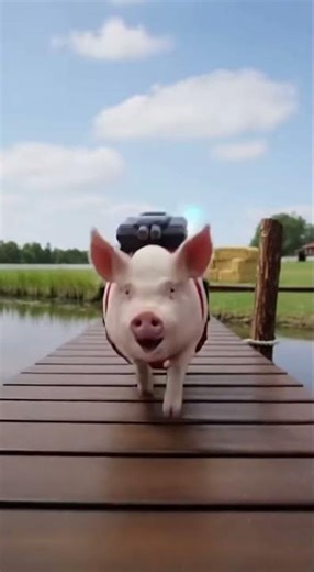 This Pig With A Jetpack Will BLOW YOUR MIND! 🤯 #FlyingPig #Shorts