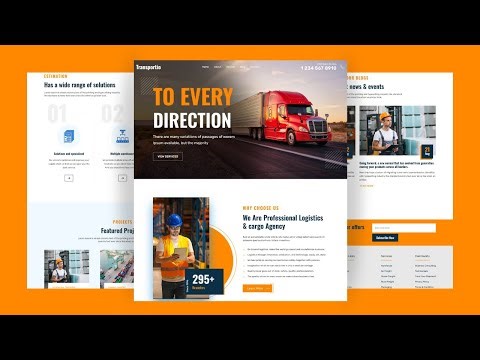 Responsive Transport Website Design HTML, CSS & Java Script