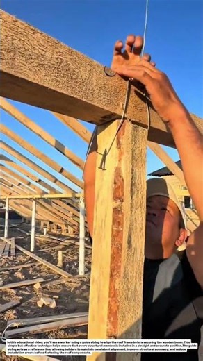 How Roof Alignment Strings Ensure a Straight Roof Frame | Traditional Construction Technique.