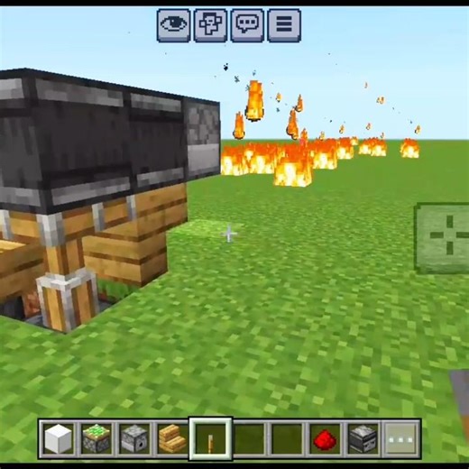 Minecraft Simple Flamethrower Moment😱#MinecraftShorts