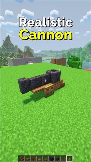 How to Make a Realistic Cannon in Minecraft – Easy Build | CupSapling #minecraft #shorts #easy
