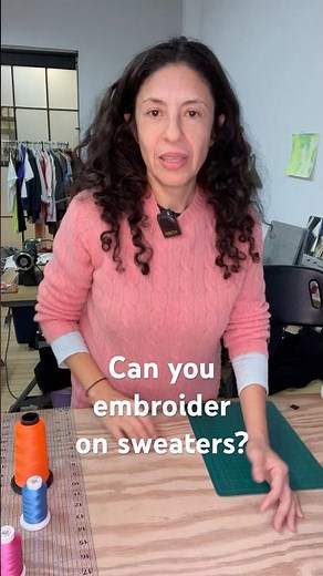 Trying free motion embroidery on wool sweaters