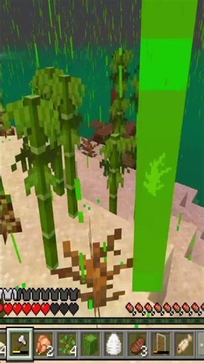 Surprise attack from creeper in minecraft