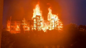 No one was injured after a massive fire swallowed a building under construction in San Francisco. | USA TODAY Video | Facebook