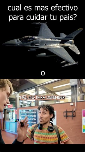 cual elegís para defender a tu pais: f16 o simio docente